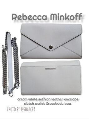 Rebecca Minkoff saffron leather envelope convertible chain Crossbody bag